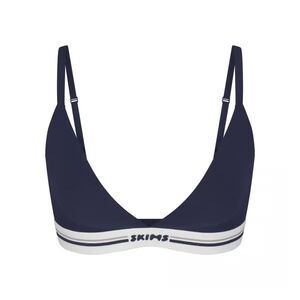 Skims Fits Everybody Logo Triangle Bralette Navy Size Large
